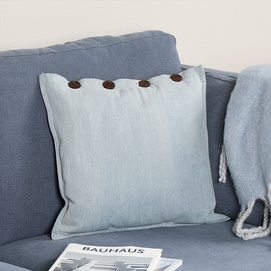 Hema-OEM Denim cushion with Button 2330-001