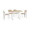 restaurant furniture metal White base table and chair set