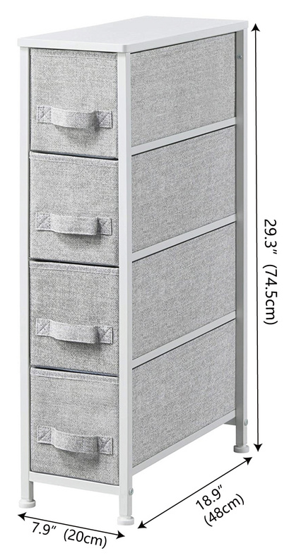 Living Room Iron Flame 4 Drawers Storage Cabinet