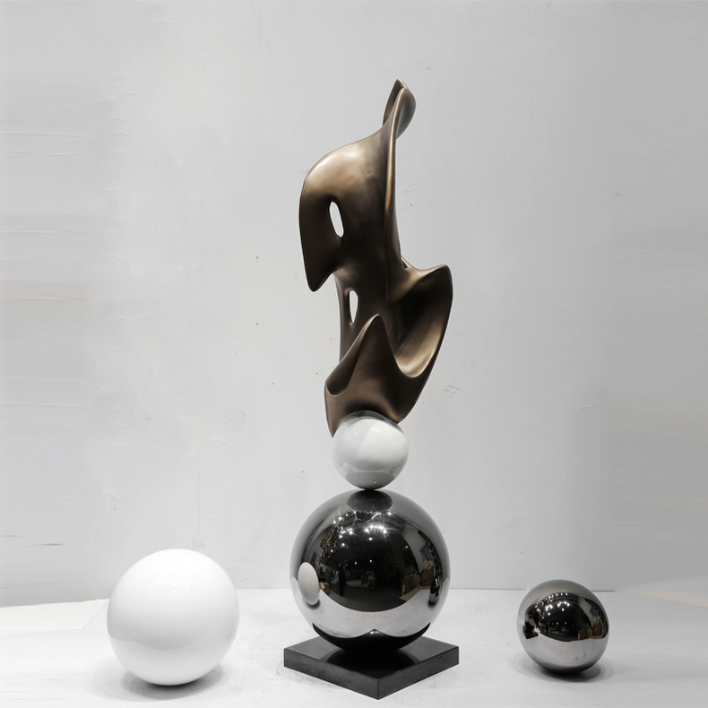 FRP and metal sculpture