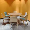 restaurant furniture solid wood cushion seat stackable chair