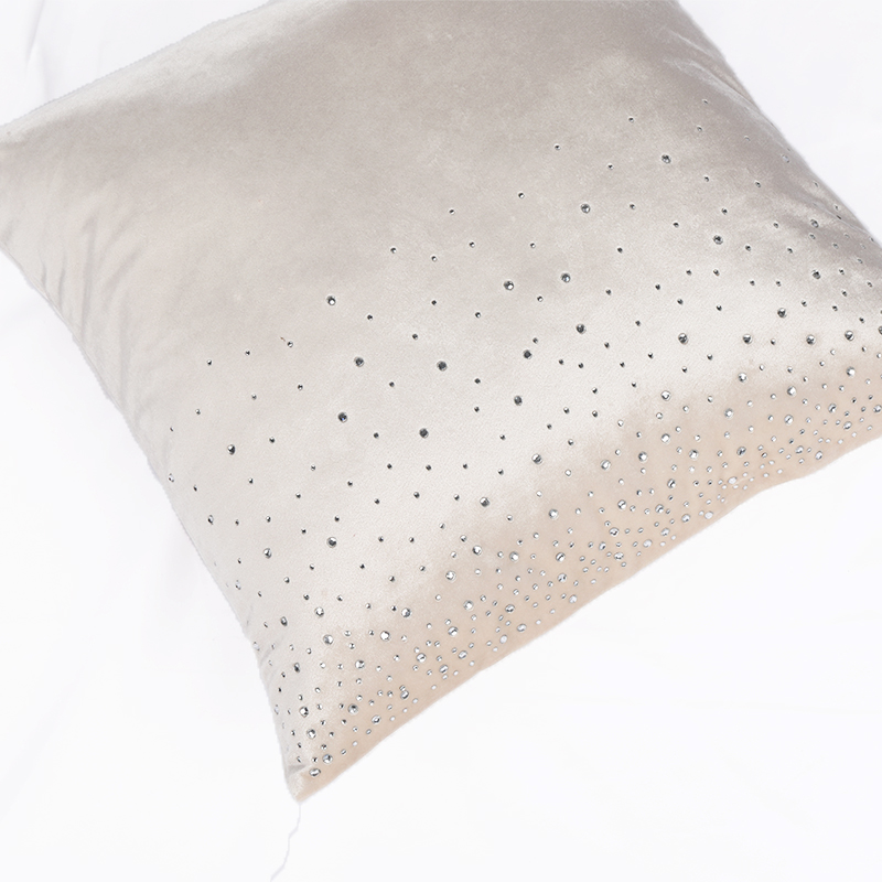 Hema-OEM Stone Decorated Shiny Velvet Cushion 1891-003-2