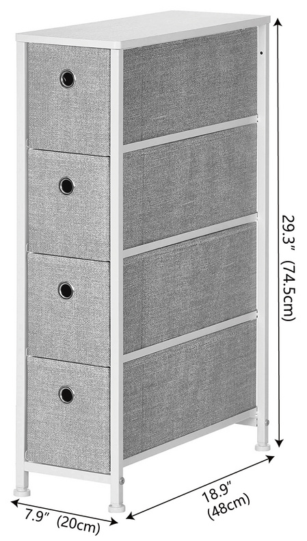 Living Room Iron Flame 4 Drawers Storage Cabinet