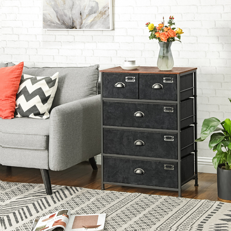 Living Room Iran Flame 5 Drawers Storage Cabinet