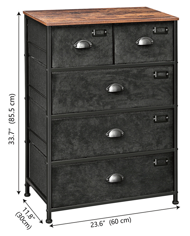 Living Room Iran Flame 5 Drawers Storage Cabinet