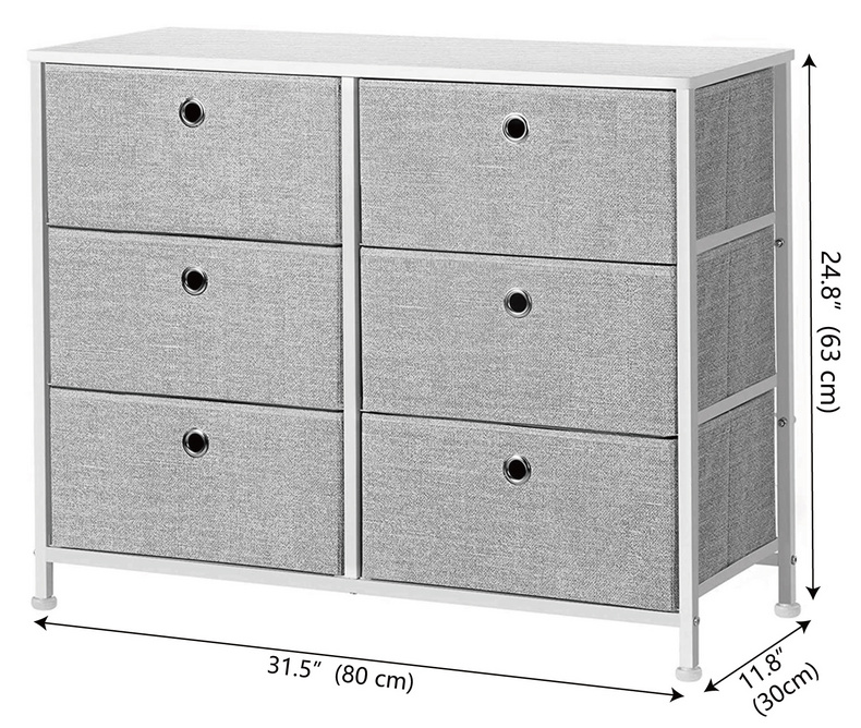 Living Room 6 Drawers Storage Cabinet