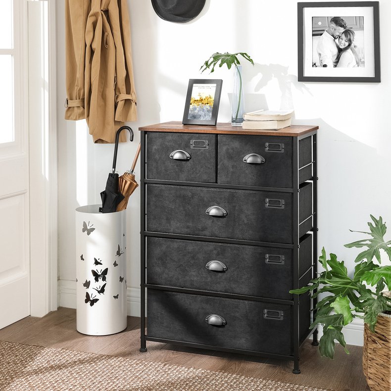 Living Room Iran Flame 5 Drawers Storage Cabinet