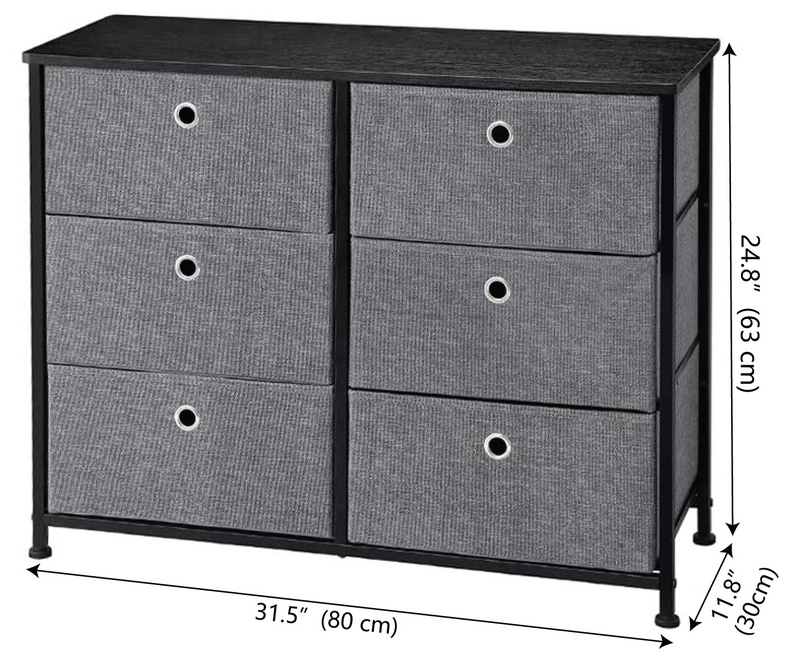 Living Room 6 Drawers Storage Cabinet