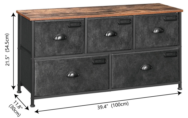 Living Room 5 Drawers Storage Cabinet