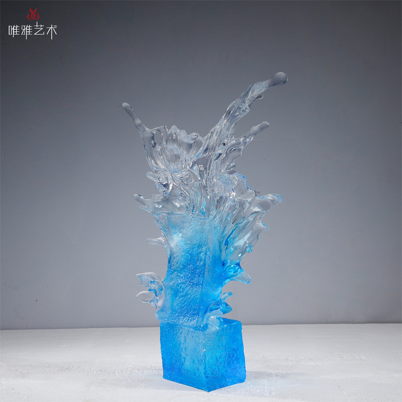 Transparent resin sculpture