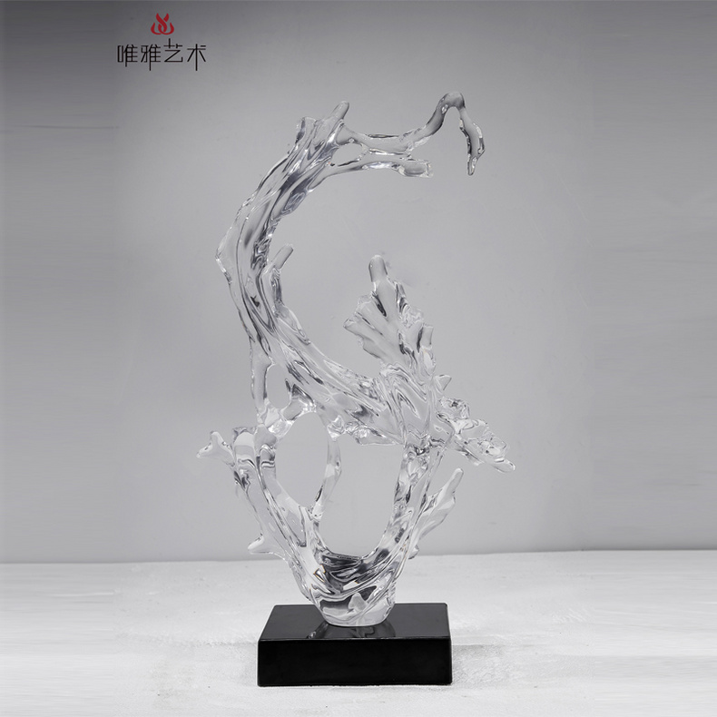 Transparent resin sculpture