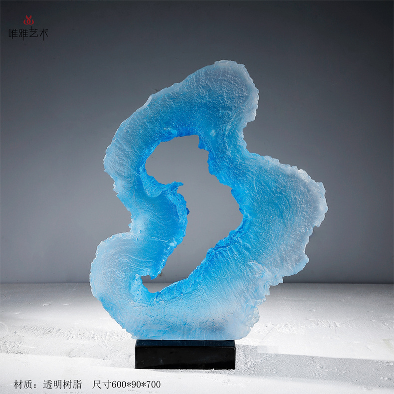 Transparent resin sculpture