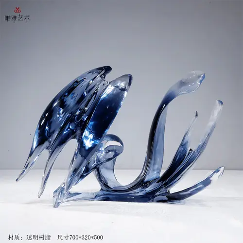 Transparent resin sculpture