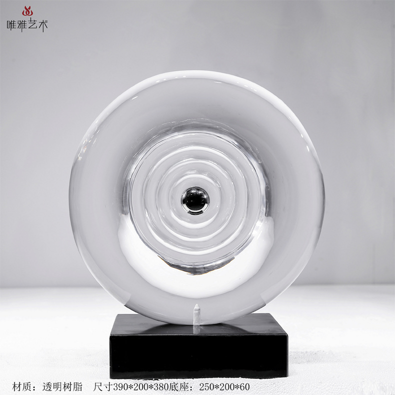 Transparent resin sculpture