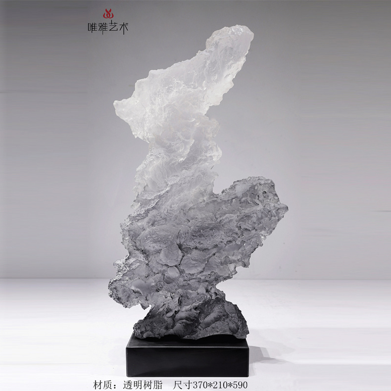 Transparent resin sculpture