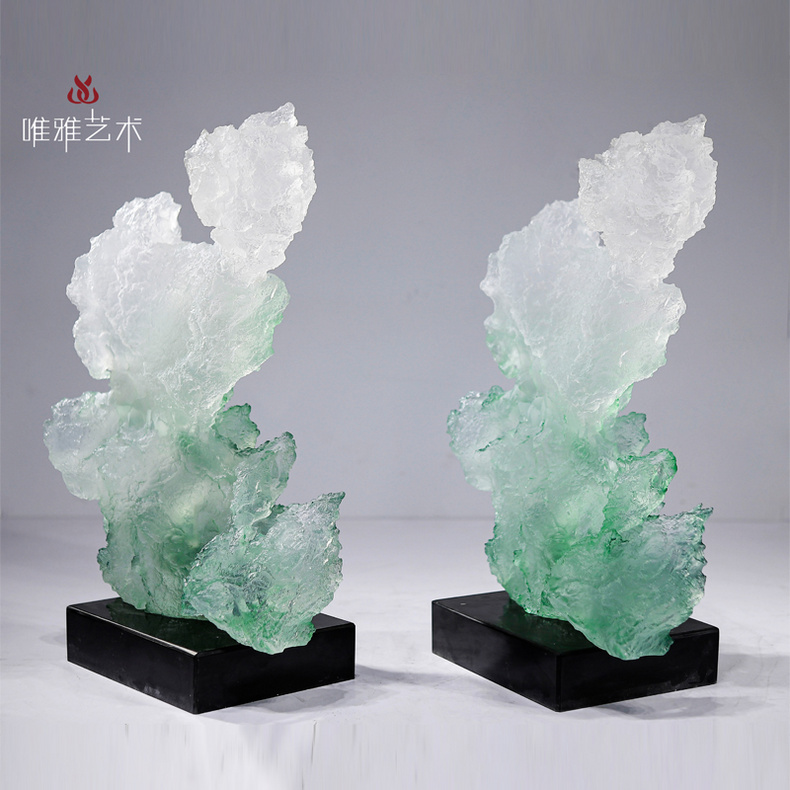 Transparent resin sculpture