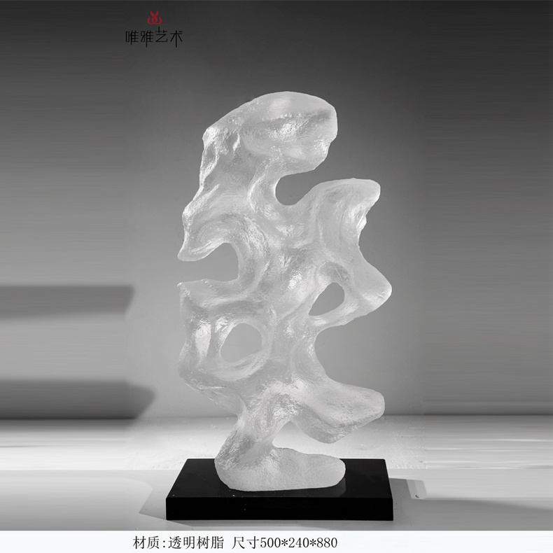 Transparent resin sculpture