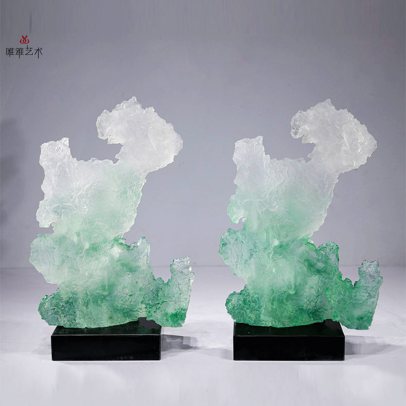 Transparent resin sculpture