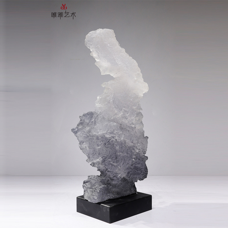 Transparent resin sculpture