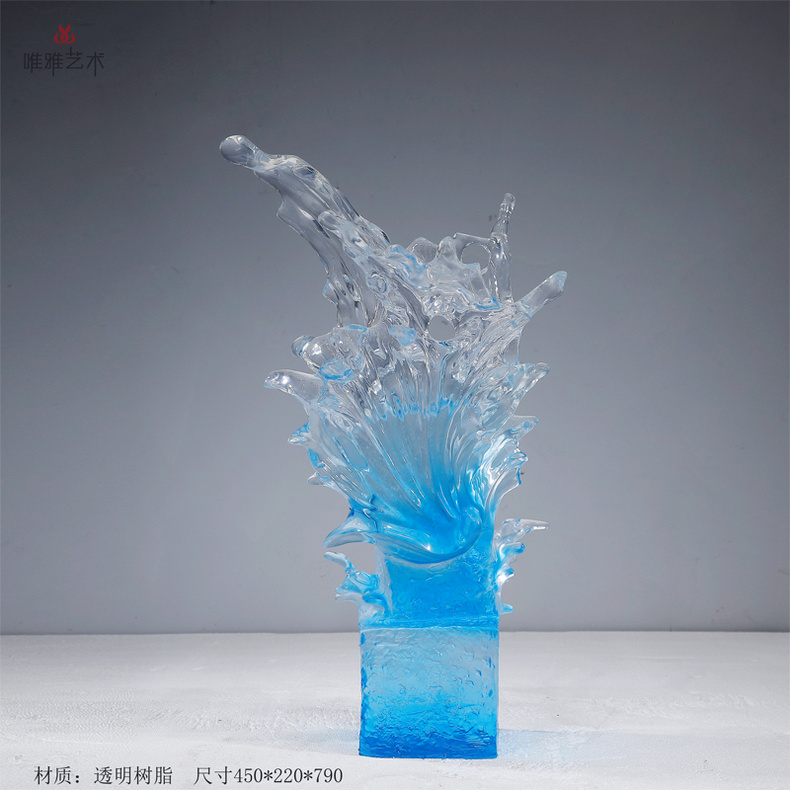 Transparent resin sculpture