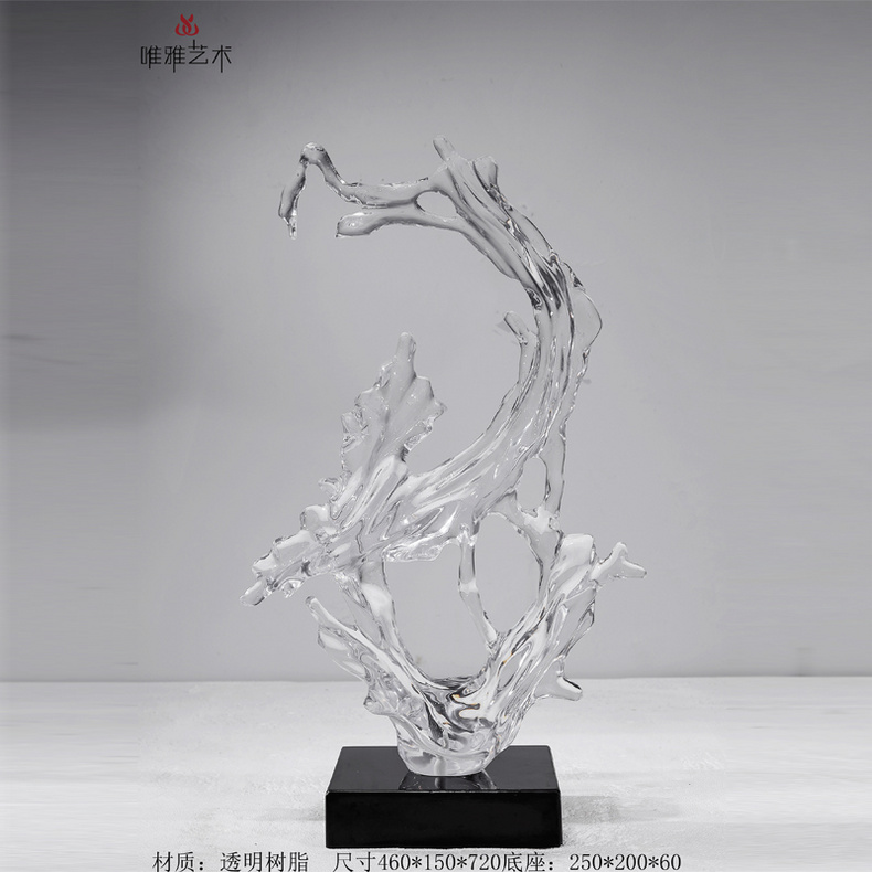 Transparent resin sculpture