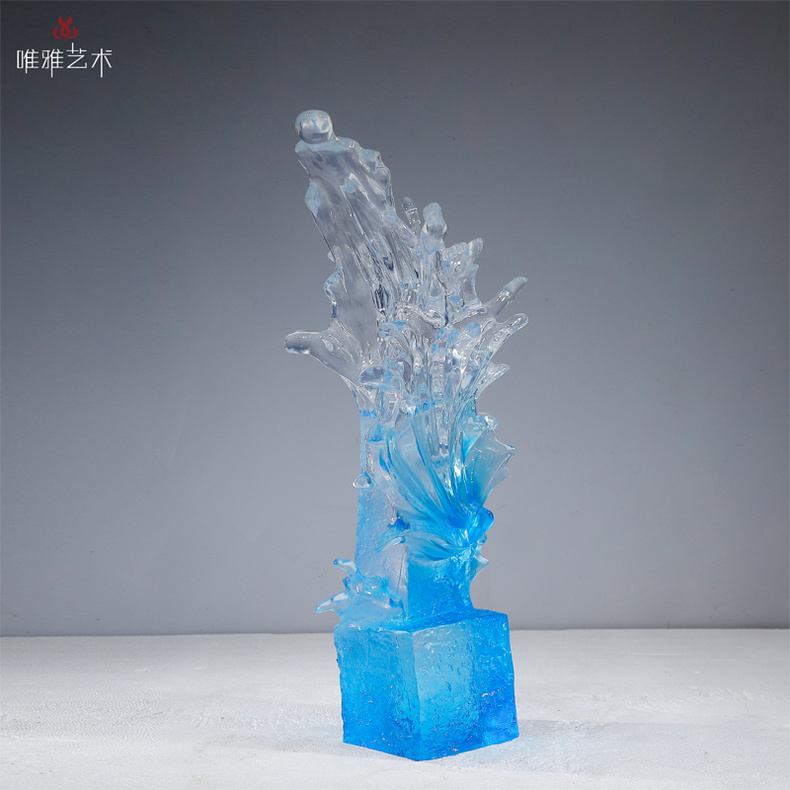 Transparent resin sculpture