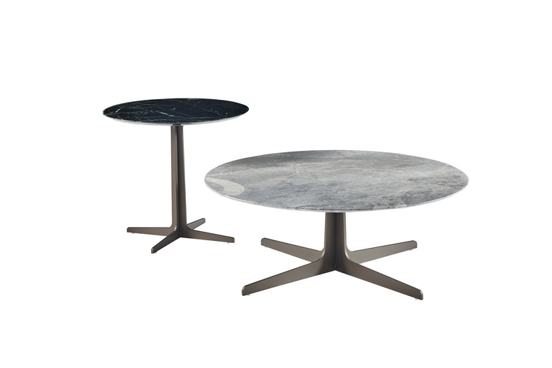 Natural Marble Table With Metal Base YE-03A-1