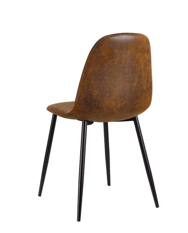 Free Sample Brown vintage leather Bow Shape Cruise Ship Gardening Bistro Dining Chair