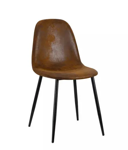 Free Sample Brown vintage leather Bow Shape Cruise Ship Gardening Bistro Dining Chair