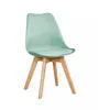 Free Sample Modern Nordic Wholesale Leather Plastic Dining Furniture Dining Chair With Wooden Legs