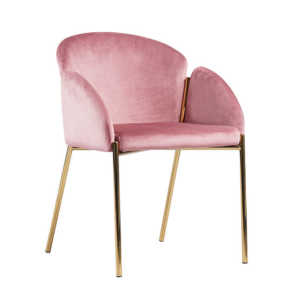 Pink Dining Chairs with Chrome Legs--FYC146