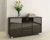 modern wood white paingting sideboard with door and drawer