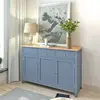 mdf luxury blue grey modern european italian stylish cubist custom hotel 3 door dining living room cabinet buffet and sideboard