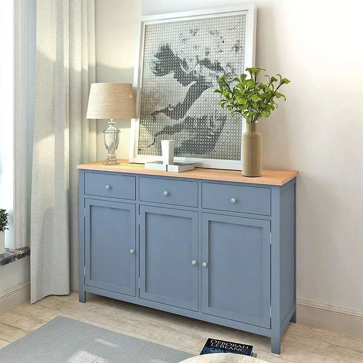 mdf luxury blue grey modern european italian stylish cubist custom hotel 3 door dining living room cabinet buffet and sideboard