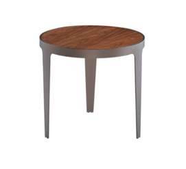 Black Walnut Veneer Round Classic Coffee Table Side Table YE-15C