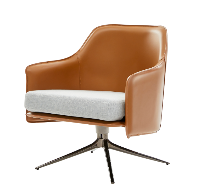Saddle Leather & Fabric Leisure Chair YS-11E