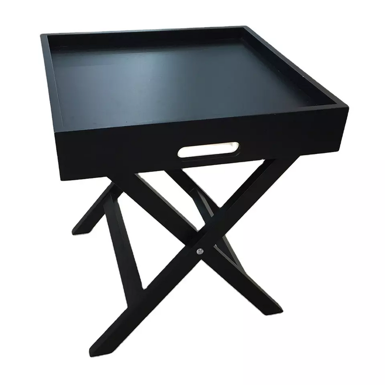 MDF X shape square black lacquer bedroom furniture side night table nightstand