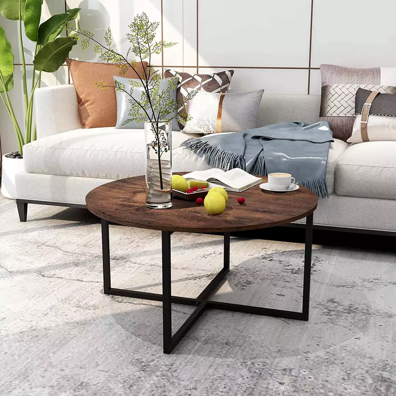 wooden contemporary small living room coffee table design