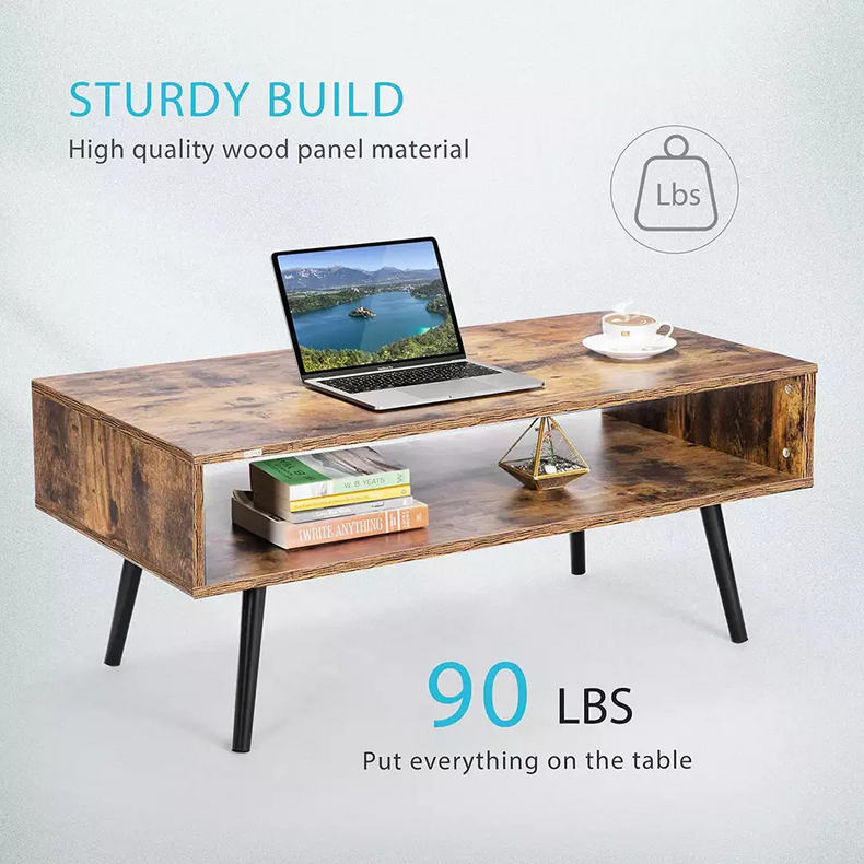 wooden modern luxury coffee table set