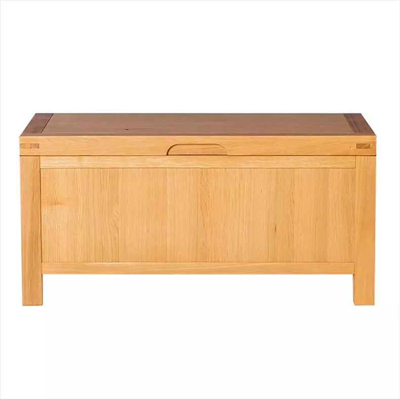 Oak Blanket Box Solid Wood Storage Chest