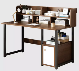 adult study table with shelf