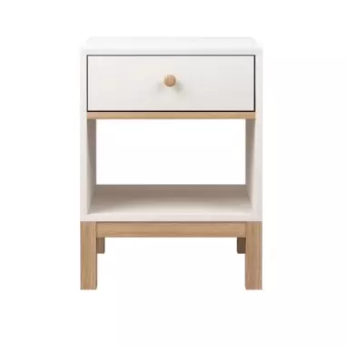 modern white simple design nightstand for bedroom