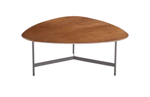MDF Veneer Table Top and Metal Base Coffee Table YE-01B-1
