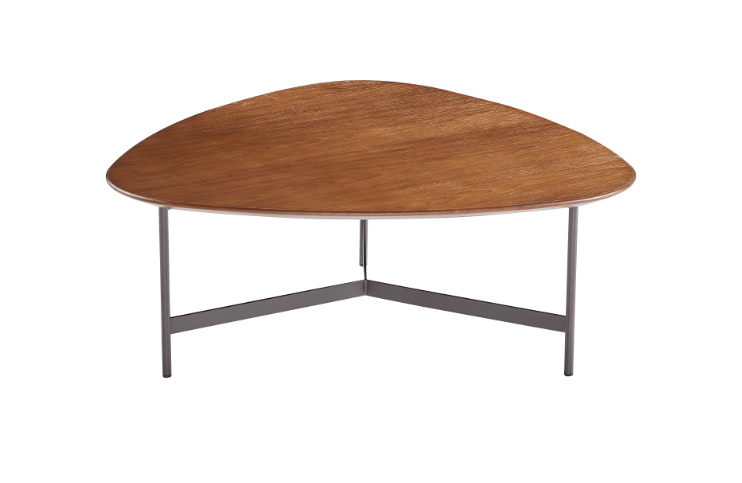 MDF Veneer Table Top and Metal Base Coffee Table YE-01B-1