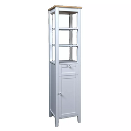 wood tallboy linen tower narrow slim mdf floor storage tall bathroom cabinet