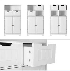 hot sale modern cheap mdf white painting two door side cabinet for bathroom