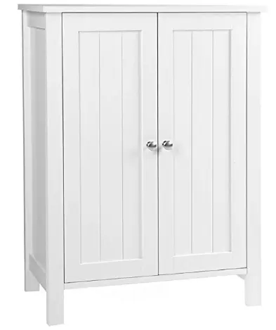 hot sale modern cheap mdf white black painting two door side floor cabinet for bathroom