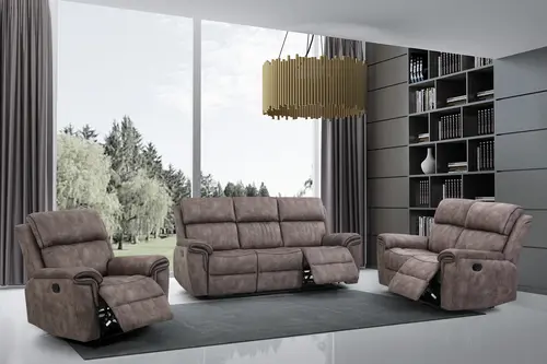 Model 8077  Luxury Sofa Set Living Room Furniture, Luxury Recliner Sofa Sets