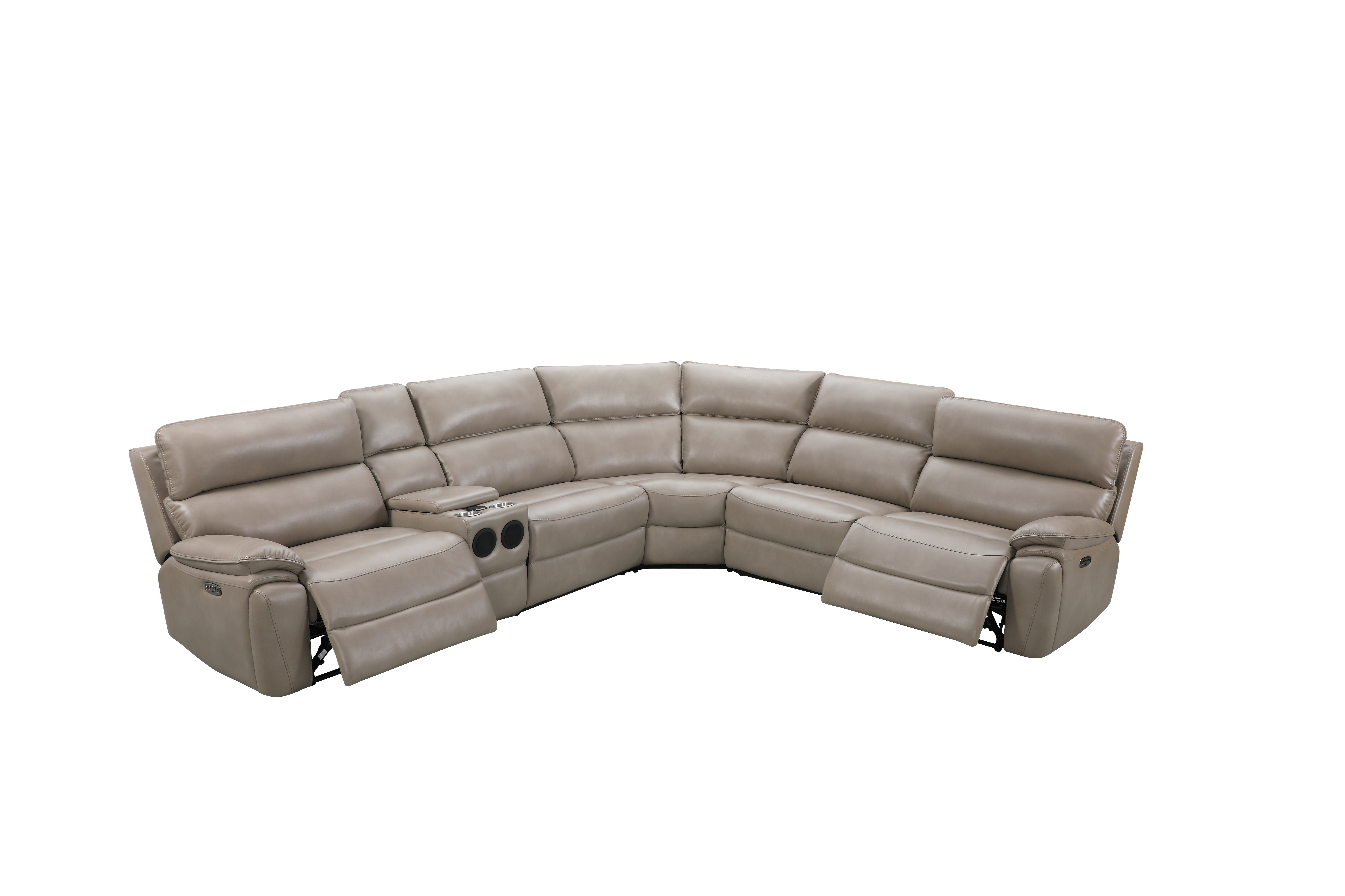 Model 8062 Electric recliner sofa corner set with music console