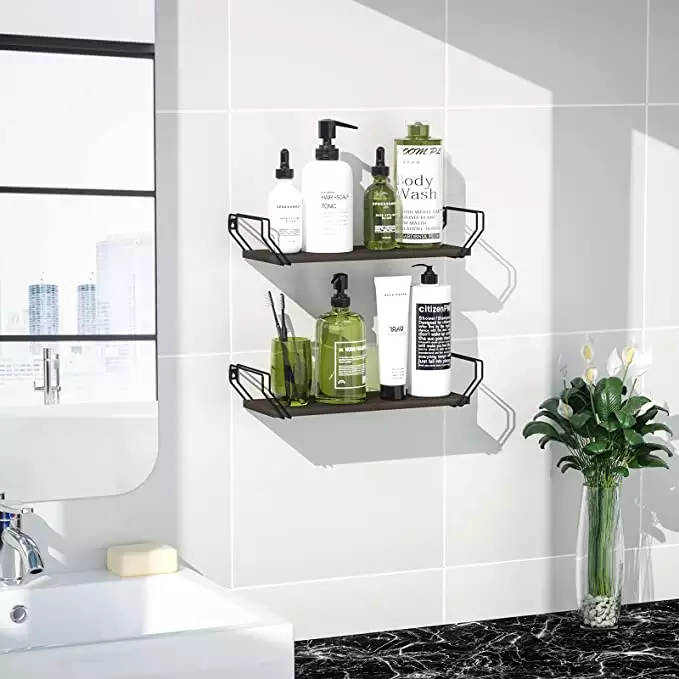 2pcs wooden float wall mounting home decroation tv shelf